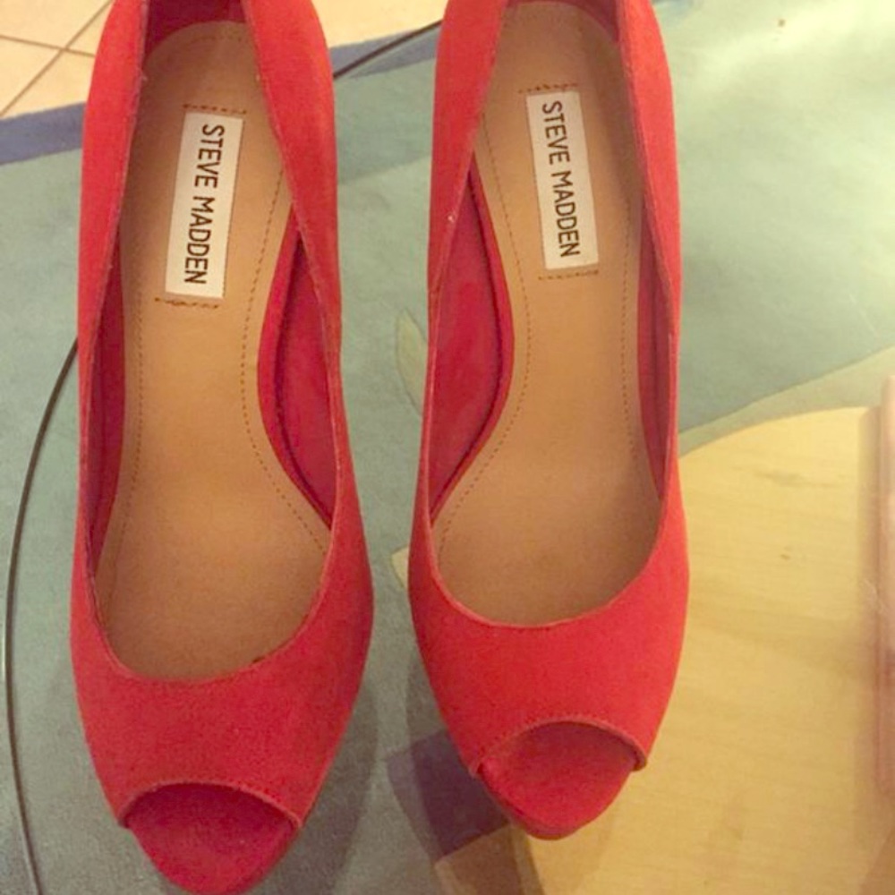 Red Stiletto Heels Steve Madden 8.5